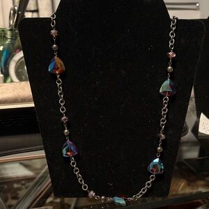 Elegant Multicolor Necklace AB coated, NWOT